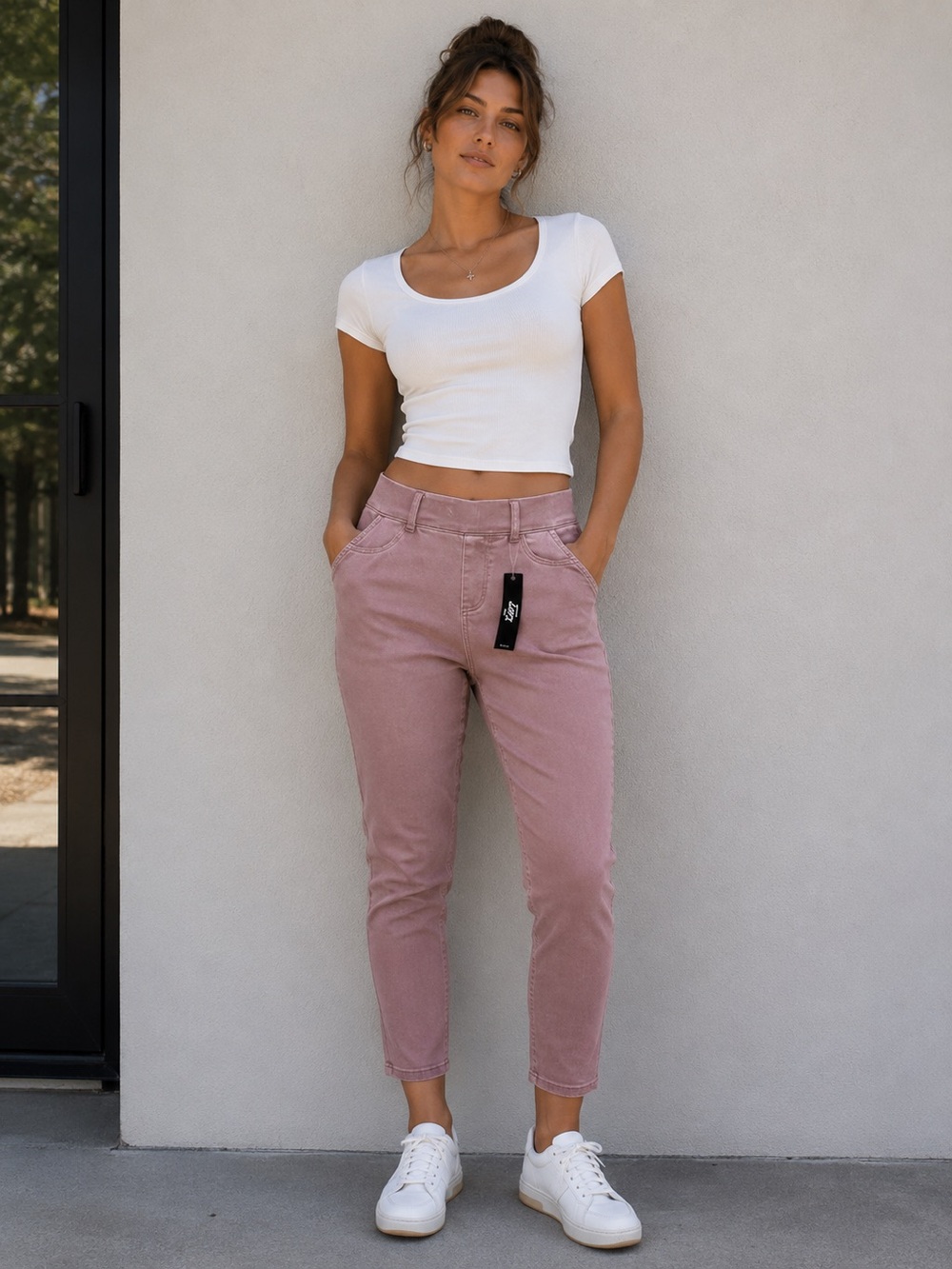 Fig Mauve Rose Pull on Jegging Women’s size large